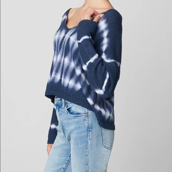 ❤️ Blank NYC Tie-Dye V-Neck Sweater in Grey Dagger - Picture 3 of 4